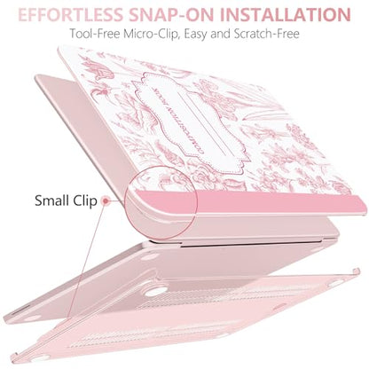 DONGKE Compatible with MacBook Neo 13 Inch Case 2026 A3404 A18 Pro chip & Touch ID, Plastic Hard Shell with Keyboard Cover, Screen Protector & Dust Plugs, Blush Composition Book - color: Blush Composition Book