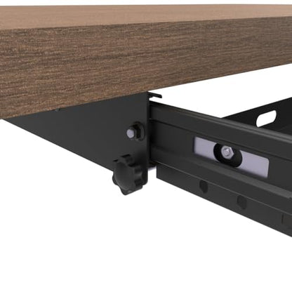 Sliding Keyboard Tray Under Desk, Pull-Out Keyboard and Mouse Tray, 27 x 9.8 inches Large Platform Slide-Out Computer Drawer for Typing, Metal, Black