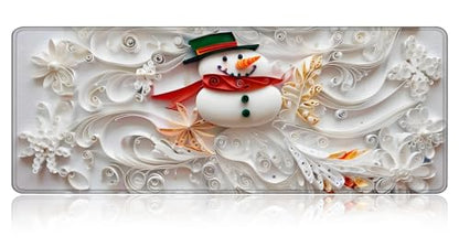 Large Gaming Mouse pad,Christmas Anti Slip Rubber Base Mouse pad, Suitable for Computer, Laptop, Office Desk Accessories - color: Christmas