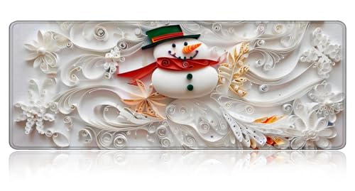 Large Gaming Mouse pad,Christmas Anti Slip Rubber Base Mouse pad, Suitable for Computer, Laptop, Office Desk Accessories - color: Christmas