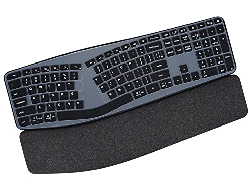 Keyboard Cover Skin for Logitech K860 Ergonomic Keyboard, Logitech Ergo K860 Wireless Ergonomic Keyboard Protector, K860 Split Keyboard Accessories-Black - color: Black, size: K860