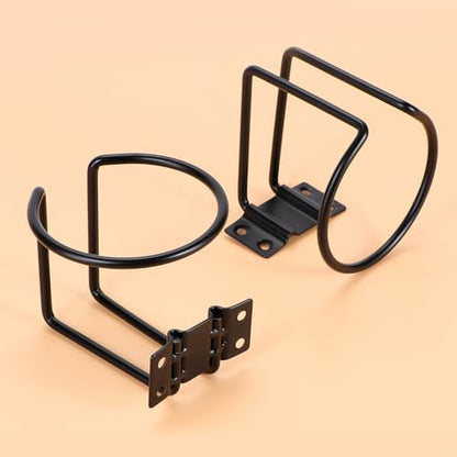 2 pcs Stainless Steel Boat Cup Holder, Universal Drink Holders, Suitable for Boat, Truck, RV, Tractor, Outdoor Wooden Swing (Black) - color: Black-2