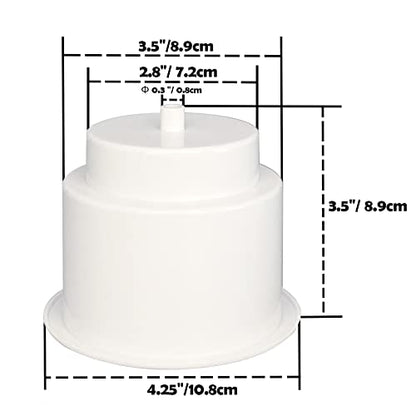 Yuanhe White Plastic Cup Drink Holder Insert with Drain for Boat Car Marine Rv, 8PCS - size: 8PCS