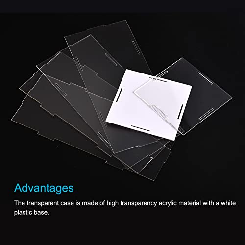 MECCANIXITY Acrylic Display Case Box Clear Dustproof Protection Showcase 6.3x4.3x4.3 Inch for Collectibles Display - size: 6.3x4.3x4.3 Inch