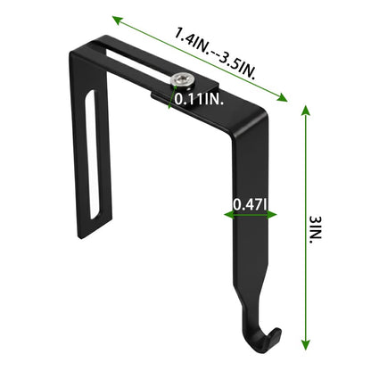 Cubicle Hooks, Office Cubicle Hooks for Hanging 7 Pack Black | Small Adjustable No Drill Cubicle Wall Hooks & Cubicle Hangers for 1.4" to 3.5" Thick Panels