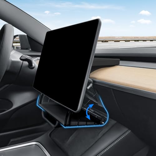 Hideable Under Screen Storage Organizer Compatible with Tesla Model Y 2024-2020(Not Juniper)/Model 3 2023-2017 Accessories Black (Not Model Y Juniper 2025-2026/Model 3 Highland 2024-2025) - color: Black-Old Model Y/3, size: Hideable