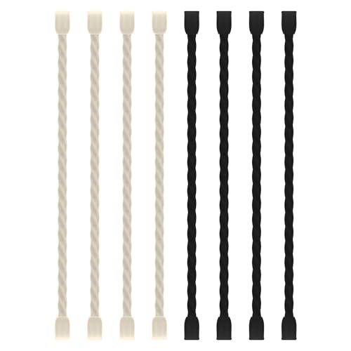 8PCS Silicone Cable Ties 6 Inch Reusable Twist Ties Steel-Core Cable Tie Straps Organizer All Purpose Bendable Cord Tie for Indoor Outdoor Bundling Holding Securing and Wrapping (Black White) - color: Black & White, size: 6-Inch (8PCS)