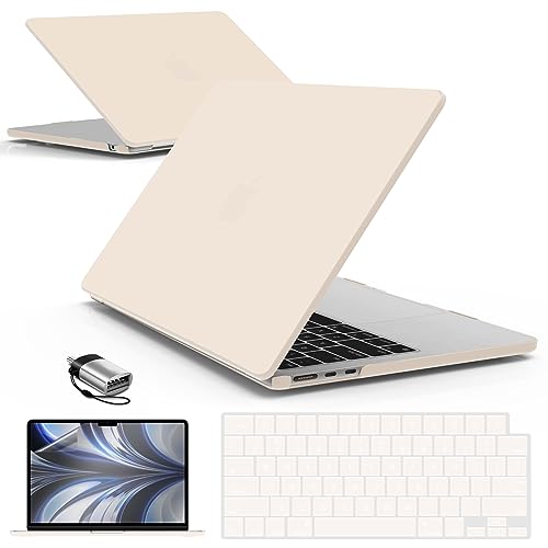 IBENZER Compatible with MacBook Air 13 inch Case M5 2026 M4 2025 M3 M2 2024-2022 A3449 A3240 A3113 A2681,HardShellCase&KeyboardCover ScreenFilm Type-C for Mac air 13.6", Nude, KK-NU+2TC - color: Nude