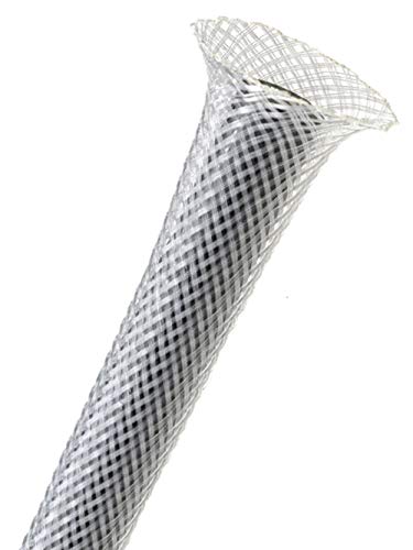 1/8" PET Expandable Braided Sleeving - Color: Clear - Length: 225FT - color: Clear, size: 0.125 Inch Dia - 225 Feet