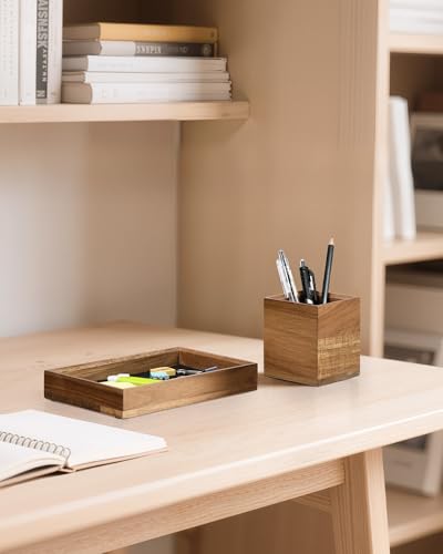 HULISEN Clipboard Holder + Desk Tray and Pencil Holder Set