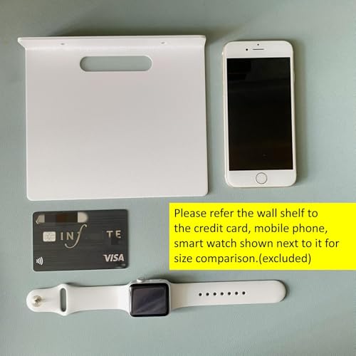 Small Floating Shelf –3mm Thick, 6.5 inch, Wall Shelf, Metal Floating Shelves for Echo, Cameras, Small Speaker, Wall Shelves for Bathroom, Living Room, Bedroom (White 2pcs) - color: White 2pcs