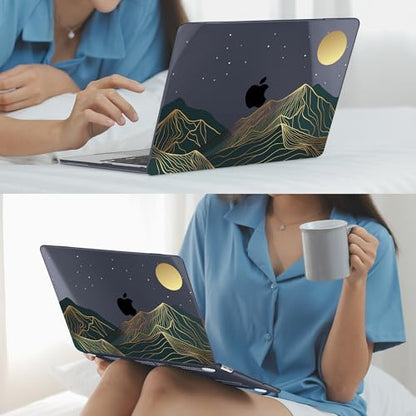 Mektron Case for 2026 MacBook Neo 13-inch A18 Pro chip A3404 Laptop Cover with 13-inch (Diagonal) Liquid Retina Display+ Keyboard Cover+ Screen Protector, Abstract Mountain C112 - color: Abstract Mountain C112