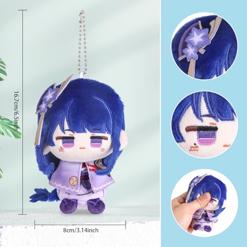 UTIEHD Anime Game GI Character Keychain Pendant, Cute 10cm Collectible Bag Charm, Compact Size for Backpacks and Keys for Fans (RaidenShogun)
