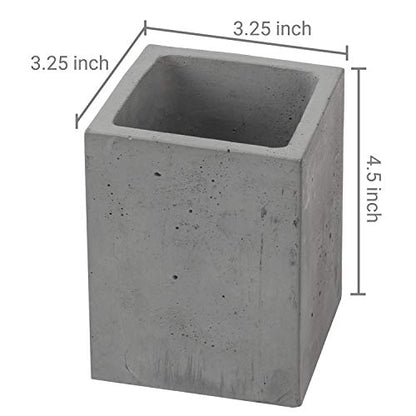 MyGift Pen Holder Pencil Holder For Desk,Pen Cup Holder For Desk,Concrete Desktop Pencil Cup,Modern Gray-Tone,Set of 3 - color: White-Gray-Black