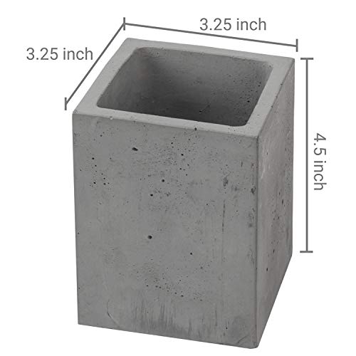MyGift Pen Holder Pencil Holder For Desk,Pen Cup Holder For Desk,Concrete Desktop Pencil Cup,Modern Gray-Tone,Set of 3 - color: White-Gray-Black