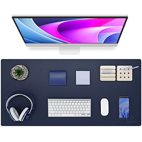 K KNODEL Non-Slip Desk Mat, Desk Pad, Desk Blotter, Desktop Mat for Desk, Large Desk Protector, Office Computer and Laptop Mat for Desk (35.4"x17", Dark Blue) - color: Dark Blue, size: 35.4"x17"