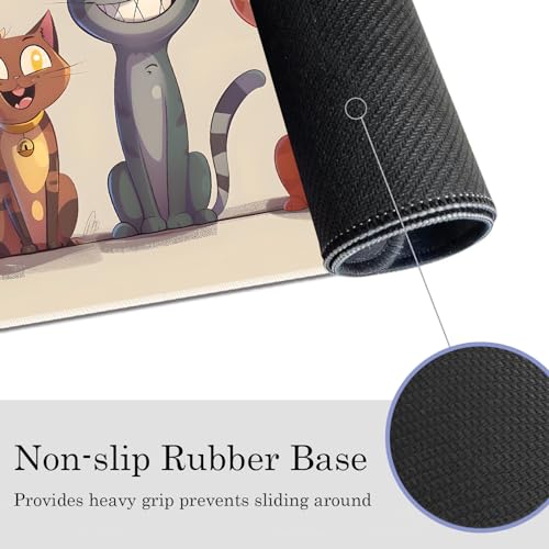 MTG Play Mat, 24" x 14" TCG Card Play Mat, Surface with Smooth Stitched Edge, with Storage Bag, Cute Cat - color: Cute Cat