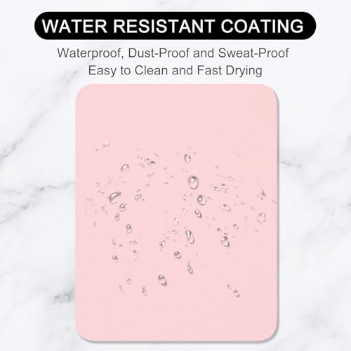 Hsurbtra Mouse Pad, Premium-Textured Square Mousepad 7 x 9 Inch, Thick 3 mm Anti-Slip Waterproof Rubber Pretty Cute Computer Mat for Office Gaming Laptop Women Kids Pink - color: Pink, size: Square Mousepad (7" x 9")