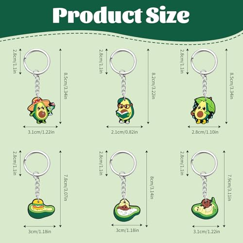Keychains Bulk,Funny Key Chain for Prizes Incentives Holiday Gifts Birthday Party Favors - color: 30pcs Avocado Keychains
