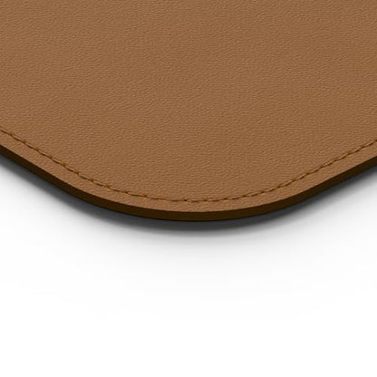 POUT TekDec Mat – Vegan Leather Desk Pad (31.5×13.4in / 80×34cm), Water-Resistant Surface, Anti-Slip Base, Scratch & Heat Protection, Multi-Functional Writing & Mouse Pad – Caramel Tan - color: Caramel Tan