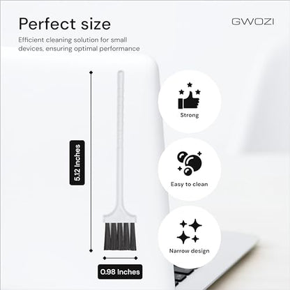 Keyboard Brush - Plastic Small Cleaning Brush for Juicer, Coffee Machine, Set of 2 - Computer & Laptop Anti Static Brush - Narrow Keyboard Brush Cleaner for Window Track, Office, Home
