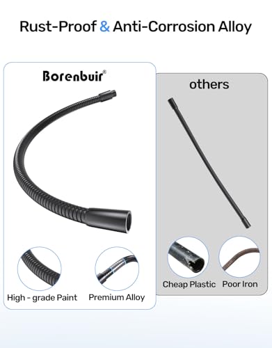19" Universal Flexible Microphone Gooseneck Stand, 5/8" Male and Female Threads, 2.5 lb High Load-bearing, Durable Aluminum Alloy Construction for DIY Projects, Black - size: 19" Gooseneck