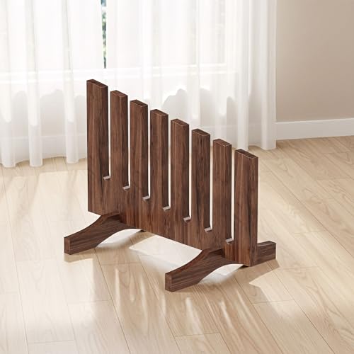 LAUSAINT HOME Board Game Table Storage Rack Set, Solid Wood Adjustable Holder Fit for Removable DND Table, Gaming and Dining Table, Poker Table, Chess Table Panels, Walnut