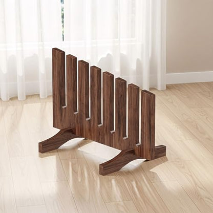 LAUSAINT HOME Board Game Table Storage Rack Set, Solid Wood Adjustable Holder Fit for Removable DND Table, Gaming and Dining Table, Poker Table, Chess Table Panels, Walnut