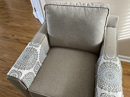 Set of Two arm Rest Covers only. Perfect for Furniture slipcover Furniture Protectors recliners Sofas loveseats Theater Chairs Office Chairs Housewarming Gifts. by: Bittlemen Furniture Co. - color: Blue Armrest