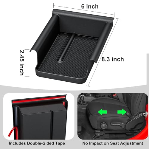 DIAMOOKY Front Under Seat Storage Box Compatible with Jeep Wrangler JL JLU 2018-2026 & Gladiator JT 2020 2021 2022 2023 2024 2025 2026 Accessories Hidden Organizer (Not for Power Seat) - size: 2018-2026 (1PCS)