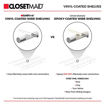 ClosetMaid Multi-Purpose Ventilated Wire Shelf Kit, 4 Ft. by 16in., White