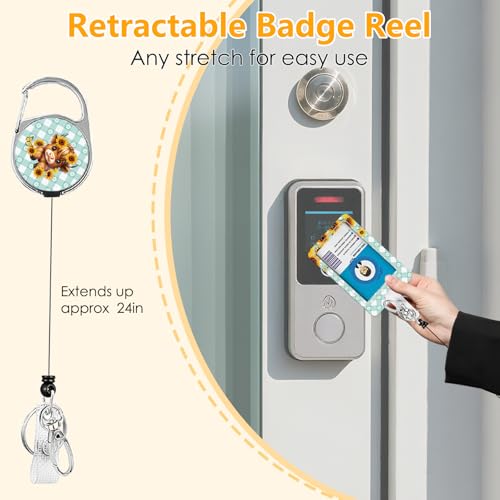 Diamond Yak for ID Badge Holder, Diamond Yak ID Badge Holder with Heavy-Duty Retractable Reel Clip, Gift for Teacher Nurse Adult - color: Diamondyak-blue