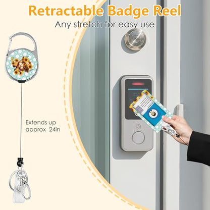 Diamond Yak for ID Badge Holder, Diamond Yak ID Badge Holder with Heavy-Duty Retractable Reel Clip, Gift for Teacher Nurse Adult - color: Diamondyak-blue