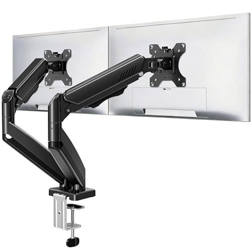 Dual Monitor Stand fits up to 32 inch, 4.4-19.8 lbs Computer Screens, Dual Monitor Desk Mount Height Adjustable, Monitor Arms for 2 Monitors, Home Office VESA Mounts, Freelift Black - color: Black, size: Dual
