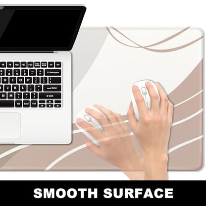 BOSOBO Large Mouse Pad, Desk Mat, XXL Gaming & Keyboard Mat, Desktop Full Cover 31.5 x 11.8 Inches, Modern Abstract Lines - color: Art Modern Abstract Lines, size: XL - 31.5 x 11.8 Inches