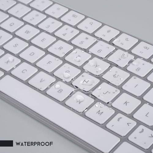 Keyboard Cover Skin Compatible with 2024 Magic Keyboard and Numeric Keypad A3119 MXK73LL/A, Ultra-Thin Apple Magic Keyboard TPU Protector - Transparent - size: Magic Keyboard with Numeric Keypad