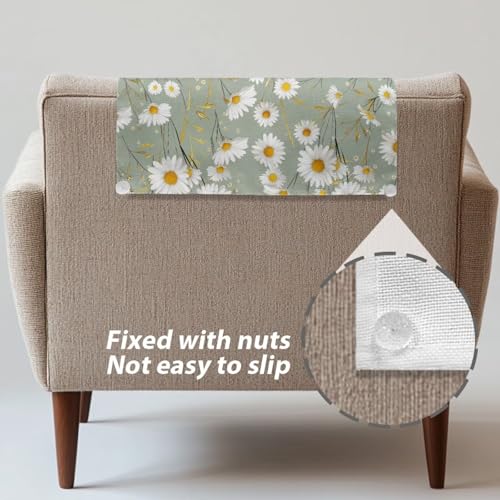 Headrest Covers for Recliners Daisy Head Rest Cover for Recliner Easy to Install Headrest Slipcovers Covers Pet Scratch Resistant Sofa Headrest Covers 2 Pack - color: Daisy