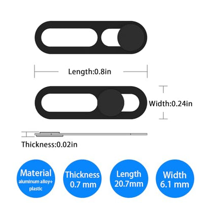 Webcam Cover,Front Camera Cover Compatible for iPhone 15/15 Plus/15 Pro/15 Pro Max/14 Pro/14 Pro Max,Protect Privacy and Security,Not Affect Face ID, 2 Pack-Black - color: Black