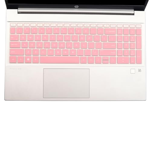 Keyboard Cover for 15.6 17.3 HP Laptop 17-cn 17-cp 15-fc 15-fd 15-eg 15-eh 15-er Series 15-fc0025dx 15-fc0093dx 15-fd0083wm 15-fd0107dx 15t-fd000/fd100 15t-eg300 17t-cn300/cn400 17-cn 17z-cp-Palepink - color: Palepink(Regular Letters)
