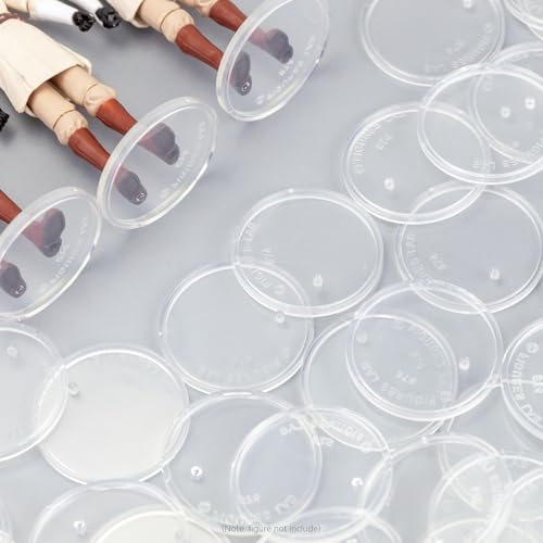 50 Pieces Round Clear Action Figure Display Stands Compatible with 3.75” MODERN Star Wars / MODERN Gi Joe / Marvel Legends Figure toy (Fit For 3.75 inch Modern SW/GI JOE/ML(37.5MM)) - color: Fit For 3.75 inch Modern SW/GI JOE/ML(37.5MM)