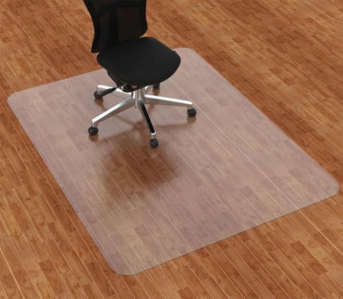 Amyracel Chair Mat for Hardwood Floor, 45” x 53” Clear Desk Chair Mat for Office Chair on Hardwood, Easy Glide Office Floor Protector Mat for Rolling Chairs - color: Clear, size: 45" x 53" Rectangular