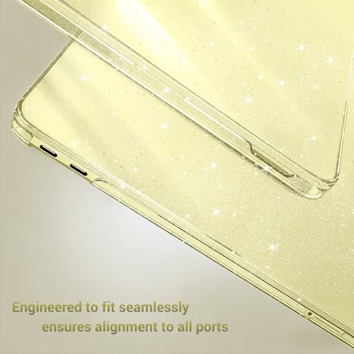 MOSISO Sparkly Glitter Case Compatible with MacBook Neo Case 13 inch 2026 Release Model A3404 with A18 Pro Chip, Crack-Resistant Protective Hard Shell Case&Keyboard Cover&ScreenFilm&Pouch, Citrus - color: Citrus