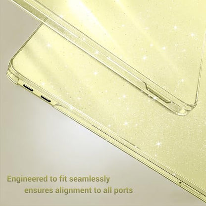 MOSISO Sparkly Glitter Case Compatible with MacBook Neo Case 13 inch 2026 Release Model A3404 with A18 Pro Chip, Crack-Resistant Protective Hard Shell Case&Keyboard Cover&ScreenFilm&Pouch, Citrus - color: Citrus