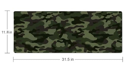 Camouflage Desk Mat Green Mouse Pad Large Gaming Mousepad XL 31.5''X 11.8'' Deskpad Cute Desk Accessories - color: Green Camouflage