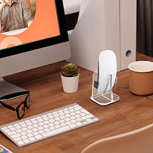 Acrylic Stand Base Compatible with Apple Magic Mouse 1 & 2 | Vertical Mount Holder for Charging Magic Mouse, Sturdy Acrylic Storage Organizer, Cable Not Included, Clear Stand Only - style: vertical style