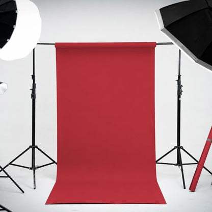 Kate Seamless Paper Backdrop Red Paper Backdrop Seamless Backdrop Paper Rolls (53''x32.8' Scarlet) - color: Scarlet, size: 53''x32.8'