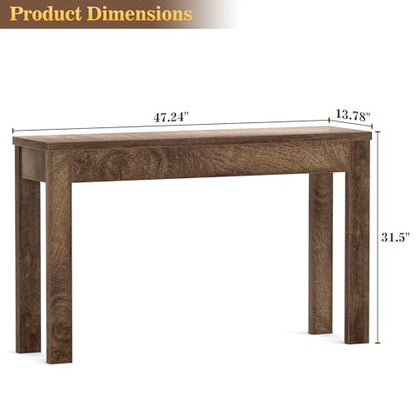Armocity Console Table, 47" Farmhouse Wood Entryway Table, Sofa Tables Narrow Long Behind Couch, Entry Table for Entrance, Hallway, Living Room, Cracked Oak - color: Cracked Oak, size: 47"