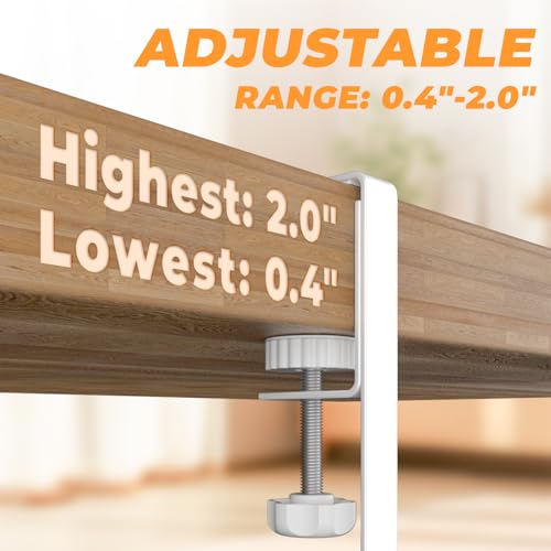 Under Desk Cable Management Tray, No Drill Steel Desk Cable Organizers, Wire Management Tray Cable Management Rack (24.4" Length-White) - color: 1 Pack-24.4"-White