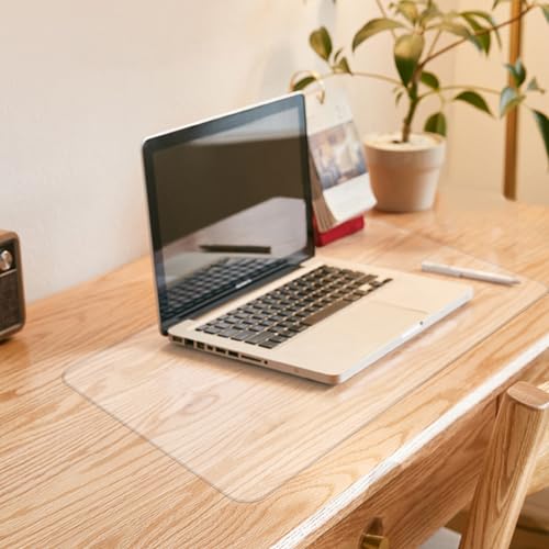 Clear Desk Mat, Non-Slip PVC Desk Protector Mat with Round Edge, Heat Resistant & Waterproof Clear Desk Writing Mat for Home and Office (35.4"*16.9") - size: 35.4" x 16.9"