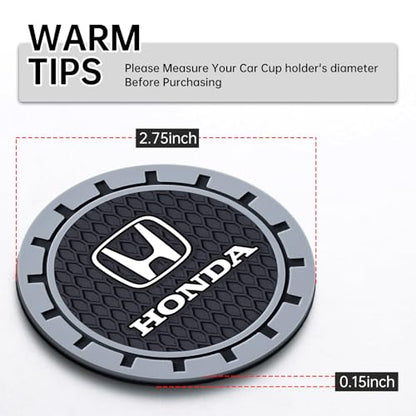 Car Cup Coaster, 2PCS Universal Non-Slip Cup Holders, Compatible with Honda Series Car Cup Holder Coasters，Car Drink Coaster Holder Accessory, Black - color: H11 Black
